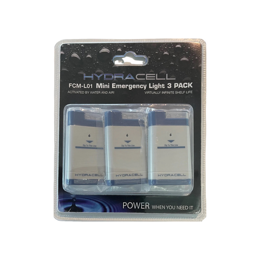 HydraCell Mini-Notlicht grau/blau 3-er Pack