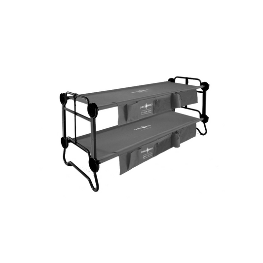 Disc-O-Bed L with side organizers anthracite