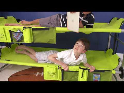 Kid-O-Bunk with side organizers green