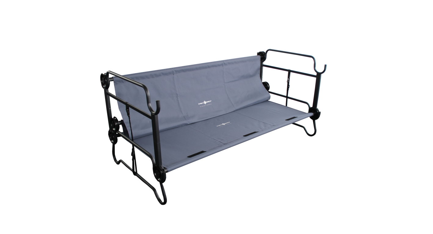 Disc-O-Bed L avec poches latérales anthracite