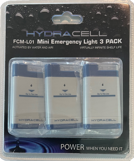 HydraCell Mini Emergency Light gray/blue 3-pack