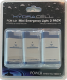 HydraCell Mini-Notlicht grau/blau 3-er Pack