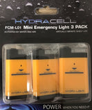 HydraCell Mini-Notlicht gelb/schwarz 3-er Pack