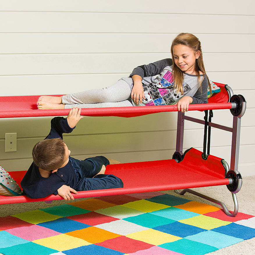 Kid-O-Bunk with side organizers red